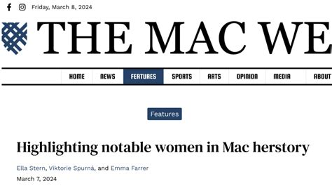 “Highlighting Notable Women in Mac Herstory” including Mano a 